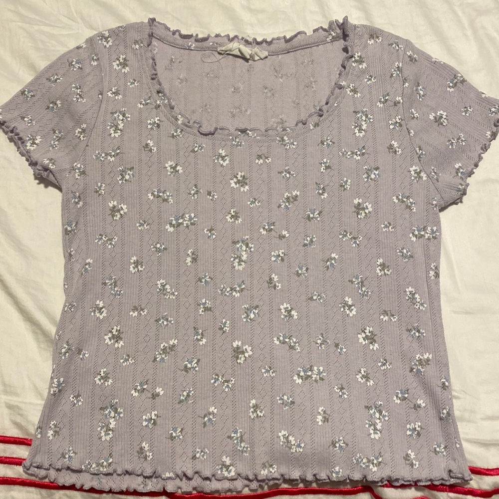 purple flower baby’s tee! brand pink rose!